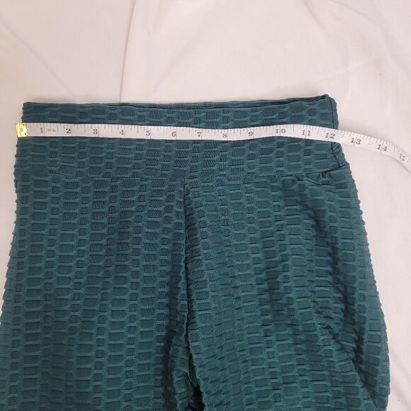 TIKTOK leggings green butt lifting high waist scrunch booty yoga workout M - Picture 6 of 11